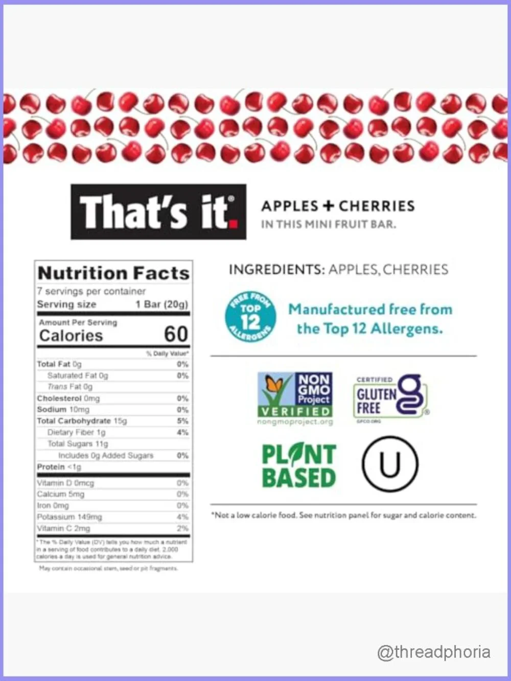Mini Fruit Bars Variety Pack 35ct Gluten Free Vegan Snack